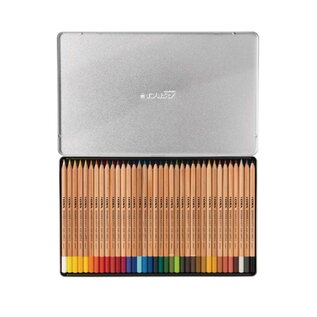 Canson Metal box with 36 REMBRANDT AQUARELL   Colouring Pencils asst'd