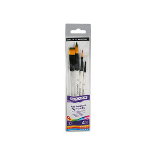 Daler-Rowney Graduate -  Synthetic (Acryl, Watercolour, oil) 3 penselen - n°10, 4, 1/2 en 5/0