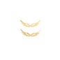 Metalen engelen vleugel goud 7,8x4,2cm  - 2st.