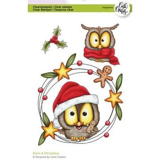 clearstamps A6 - Owls 4 Christmas Carla Creaties