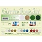 Glitter Foam Set 2 - 4 vl A4 groen / goud / zilver