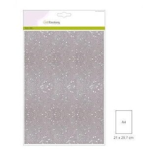 Glitterpapier 5 vel wit +/- 29x21cm 120gr