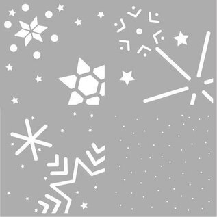 Pronty Mask stencil Layer Snowstars (4x) 470.850.006 15x15cm