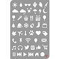 Sjabloon Bullet Journal Stencil Icons 120x180mm