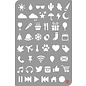 Sjabloon Bullet Journal Stencil Icons 120x180mm