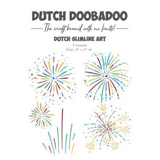 Dutch Doobadoo Mask Art Slimline Vuurwerk 21x21cm