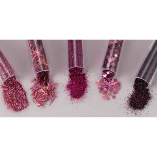 Glitterset assorti Cerise 1,8 GR 5 ST