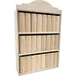 Mini boekenbast met houten boeken "LIBRARY"