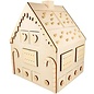 Houten peperkoek huis 26,5x23,5x33cm