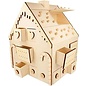 Houten peperkoek huis 26,5x23,5x33cm