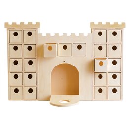 Advent kalender houten KASTEEL  42,3X6X42 CM