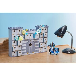 Advent kalender houten KASTEEL  42,3X6X42 CM