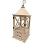 Houten deco lantaarn 52X52X25 CM