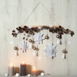Houten stok met 2 oogvijzen 50X3 CM
