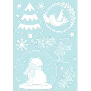 Witte raamstikkers kerst 2 tot 9,5 cm