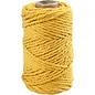 Macramé koord - 330 gr, L: 55 m, D 4 mm, Geel