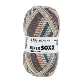 SUPER SOXX COLOR 6-draad 0434 bruin-grijs bad 2376 - 150g.