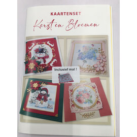 Kaartenset Kerst en Bloemen (incl. mal)