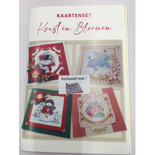 Kaartenset Kerst en Bloemen (incl. mal)