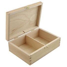 Houten speelkaarten doos 17cm x 12cm x 6cm