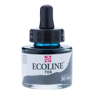 ECOLINE Vloeibare Waterverf Fles 30 ml Donkergrijs 706