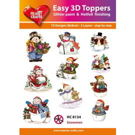 Easy 3D set Snowmen