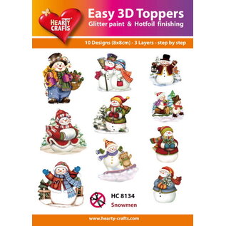 Easy 3D set Snowmen