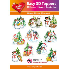 Easy 3D set Happy Snowmen