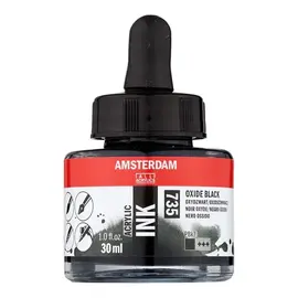 AMSTERDAM Acrylinkt fles 30 ml Oxydzwart 735