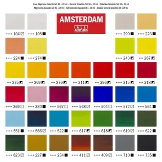 AMSTERDAM Standard Series acrylverf algemene selectie set | 36 × 20 ml