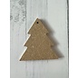 Houten figuur Kerstboom hanger 6mm 6x6cm