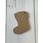 Houten figuur Kerstsok hanger 6mm 6x6cm