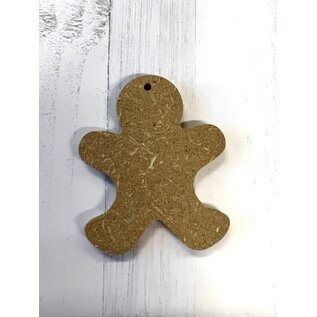 Houten figuur Gingerbread Man hanger 6mm 6x7cm