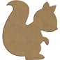 Houten vorm eekhoorn 12x13 cm