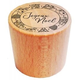 Houten stempel rond - Joyeux Noël - 2,8cm