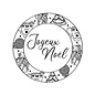 Houten stempel rond - Joyeux Noël - 2,8cm