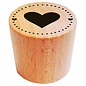 Houten stempel rond - Hart - 2,8cm