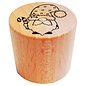 Houten stempel rond - Gnome - 2,8cm