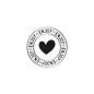 Houten stempel rond - Hart / Enjoy - 2,8cm