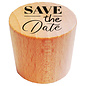 Houten stempel rond - SAVE the Date - 2,8cm