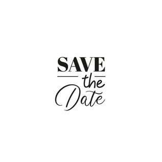 Houten stempel rond - SAVE the Date - 2,8cm