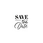 Houten stempel rond - SAVE the Date - 2,8cm