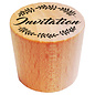 Houten stempel rond - Invitations - 2,8cm