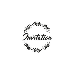 Houten stempel rond - Invitations - 2,8cm