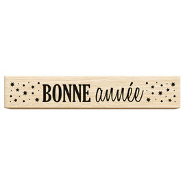 Houten stempel - Bonne Année - 8x1,5cm