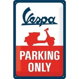 Wandbord - VESPA parking only -20x30cm