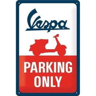 Wandbord - VESPA parking only -20x30cm