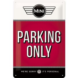 Wandbord – Mini Cooper Parking Only -20x30 cm