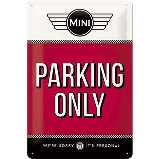 Wandbord – Mini Cooper Parking Only -20x30 cm