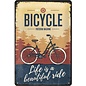 Metalen Wandbord 20x30cm - Bicycle Life Is A Beautiful Ride